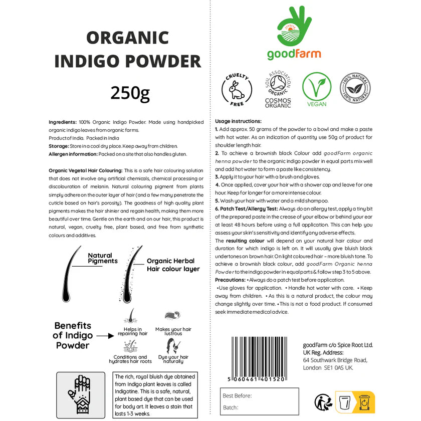 goodFarm Organic Indigo Powder 250g