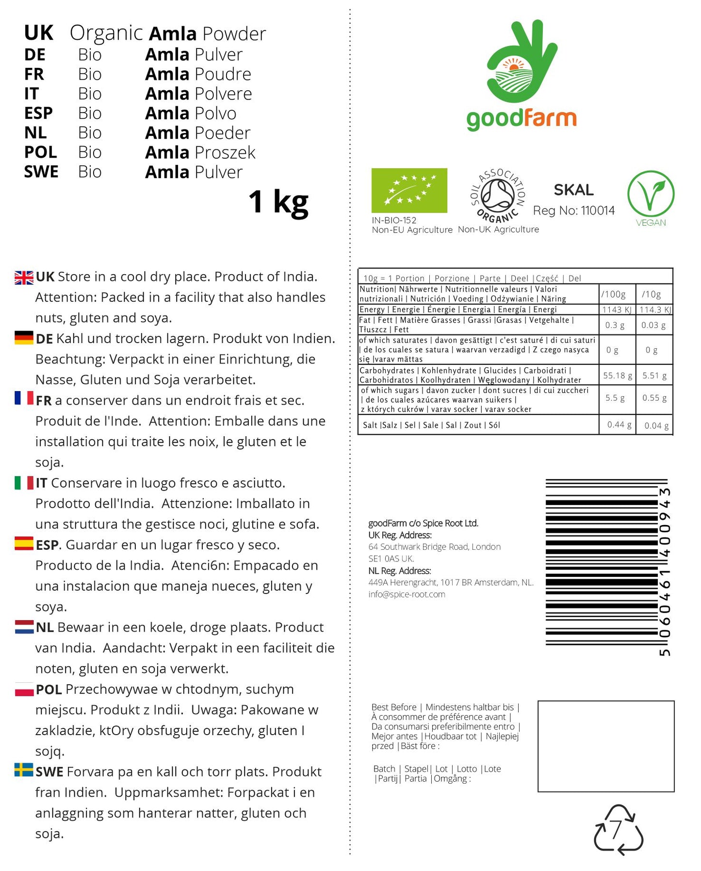 goodFarm Organic Amla Powder 1kg