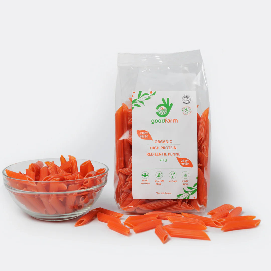 goodFarm Organic Red Lentil Penne 250g